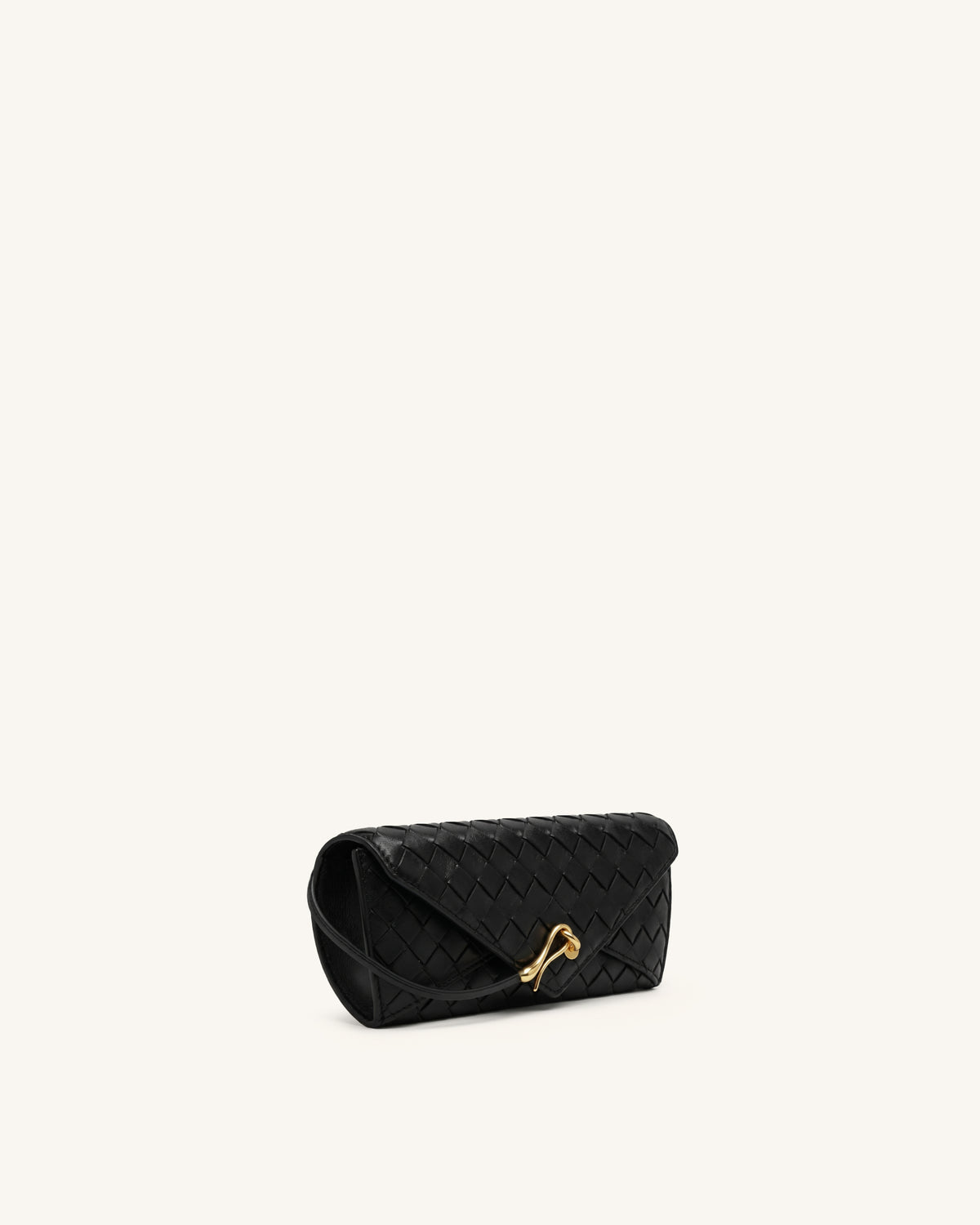 Celeste Woven Textured Glasses Case – Black