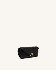 Celeste Woven Textured Glasses Case – Black