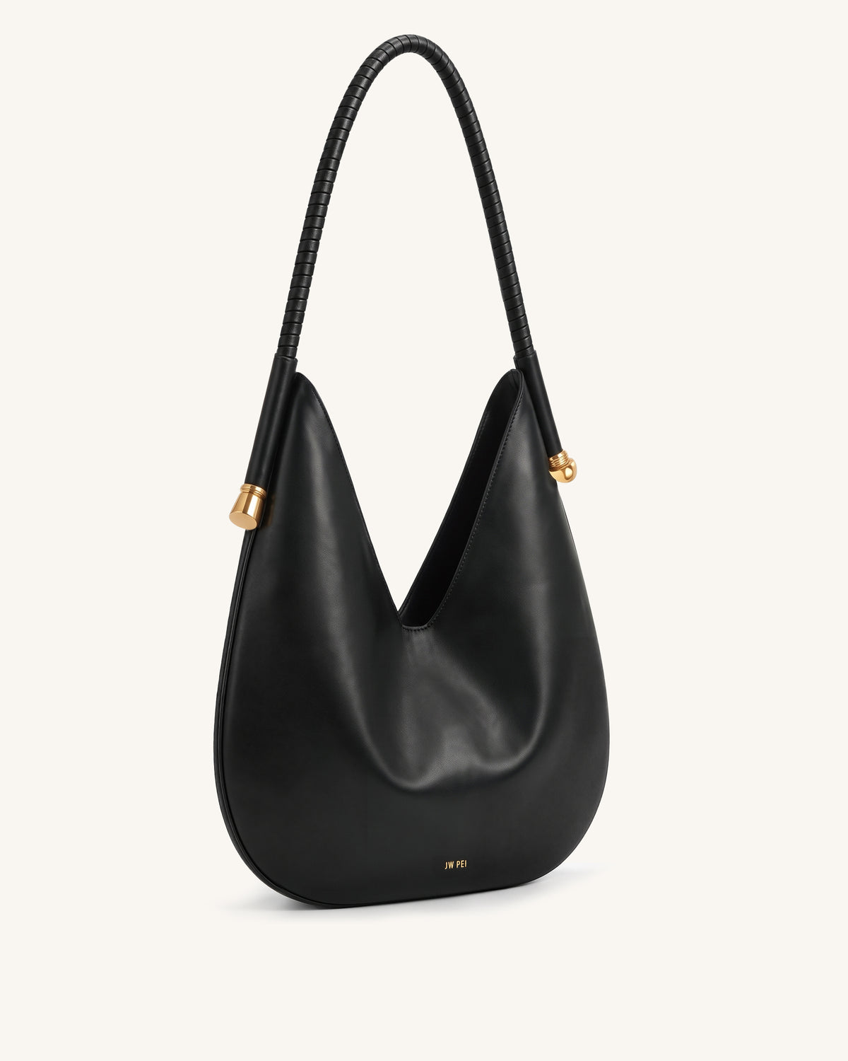 Mila Crescent Shoulder Bag - Black