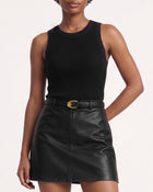 Lena Metal Rope Knot Buckle Belt - Black
