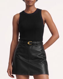 Lena Metal Rope Knot Buckle Belt - Black