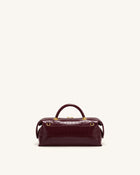 Mireya Double Zip Top Handle Bag - Burgundy Croc