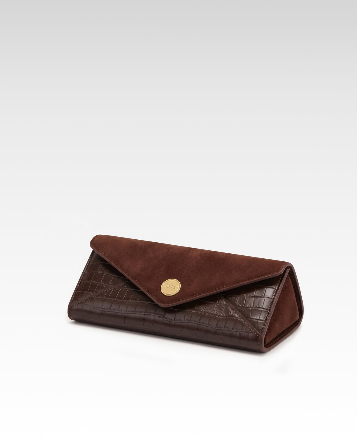 Annora Envelope Eyeglass Case - Brown Croc