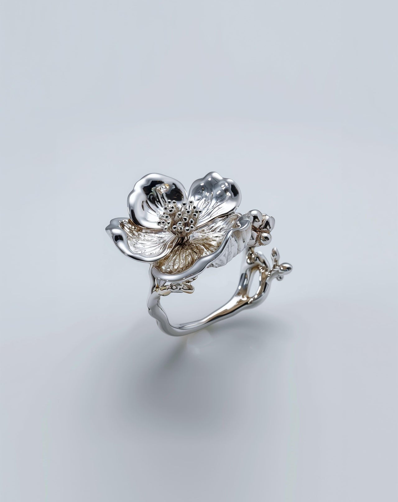 Yaretzi Flower Ring - Silver