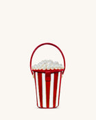 Skylar Faux Pearl Embellished Bucket Bag - Red