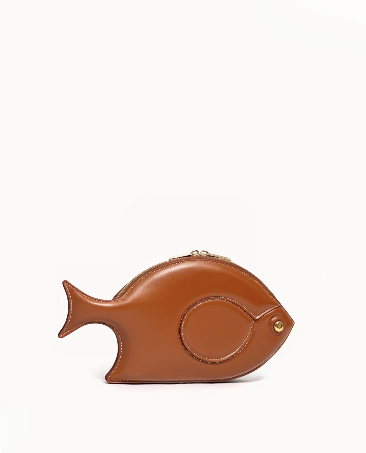 Brown fish shape clutch