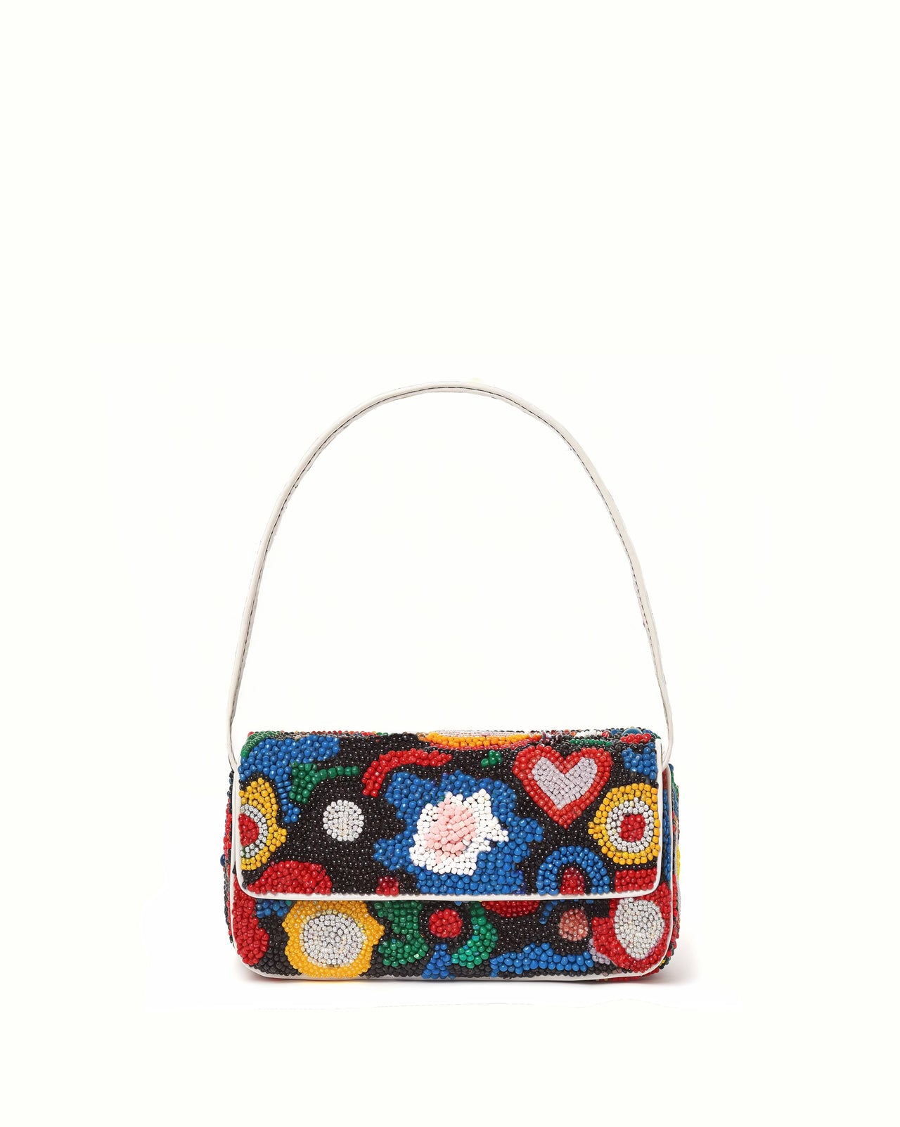 Multicolour Bead Embellished Shoulder Bag