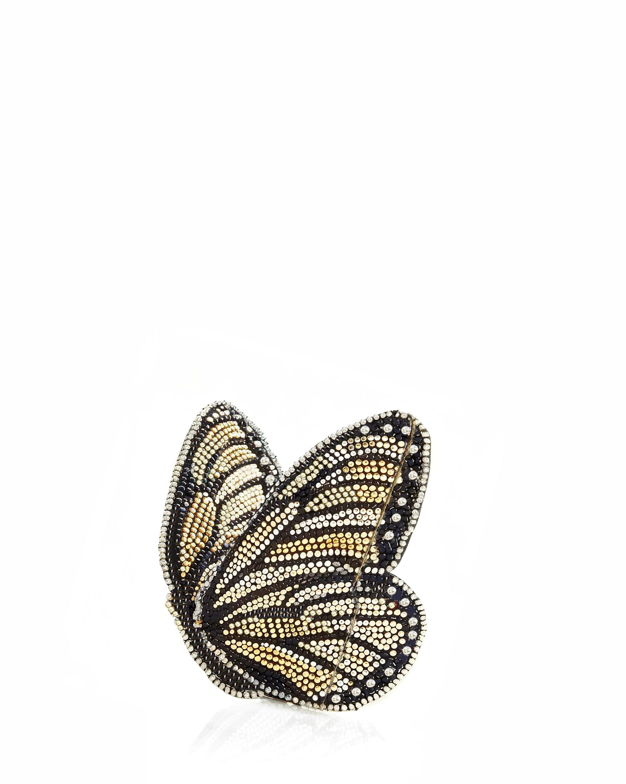 Butterfly Faux Crystal Clutch - Champagne
