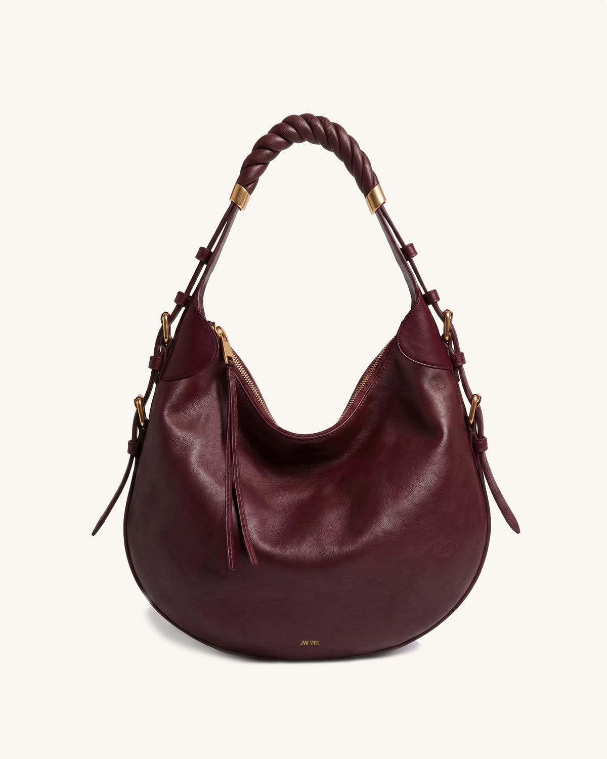 Croissant Shoulder Bag - Burgundy