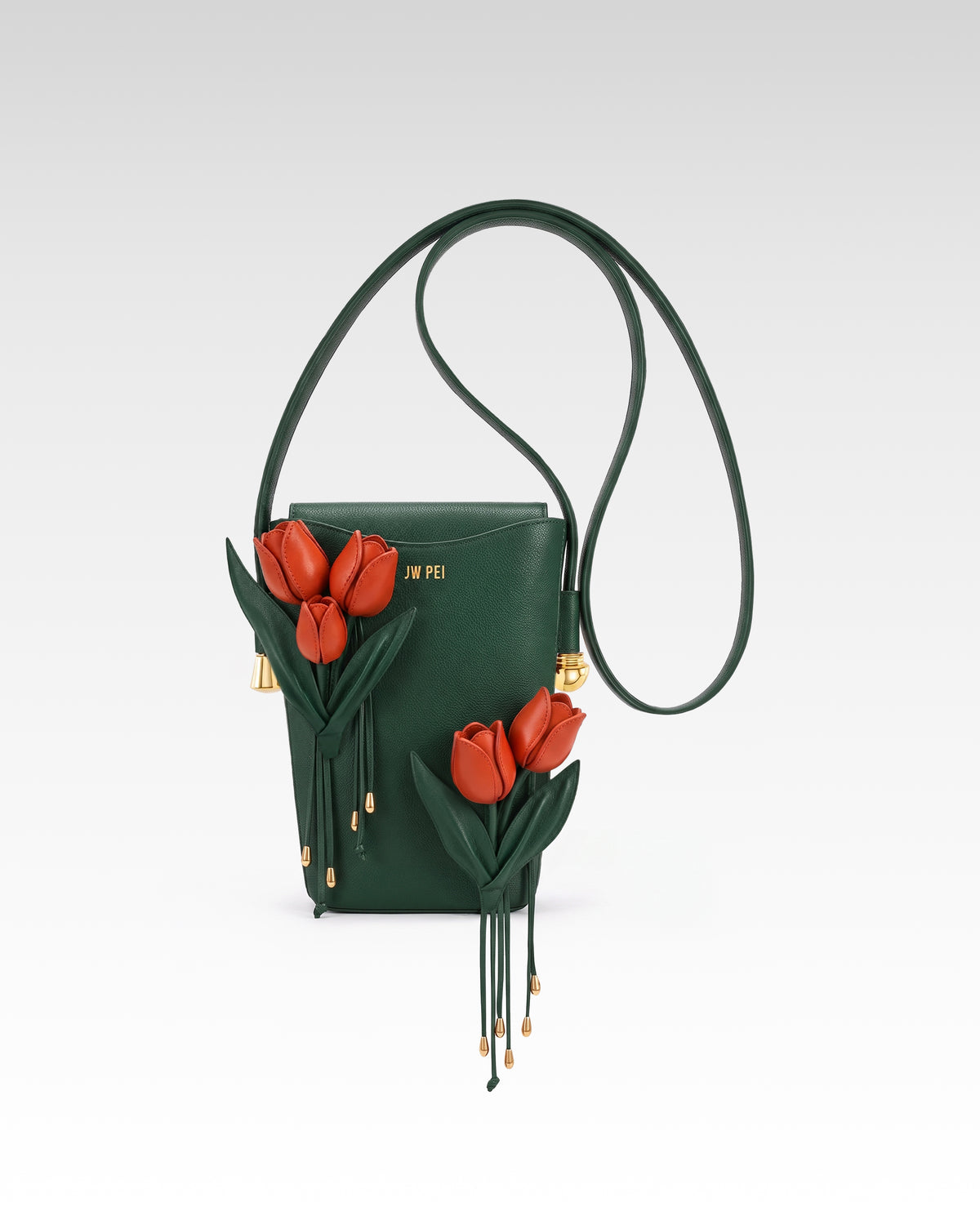 Tulip Floral Crossbody Bag - Green