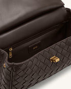 Lucia Woven Shoulder Bag - Brown