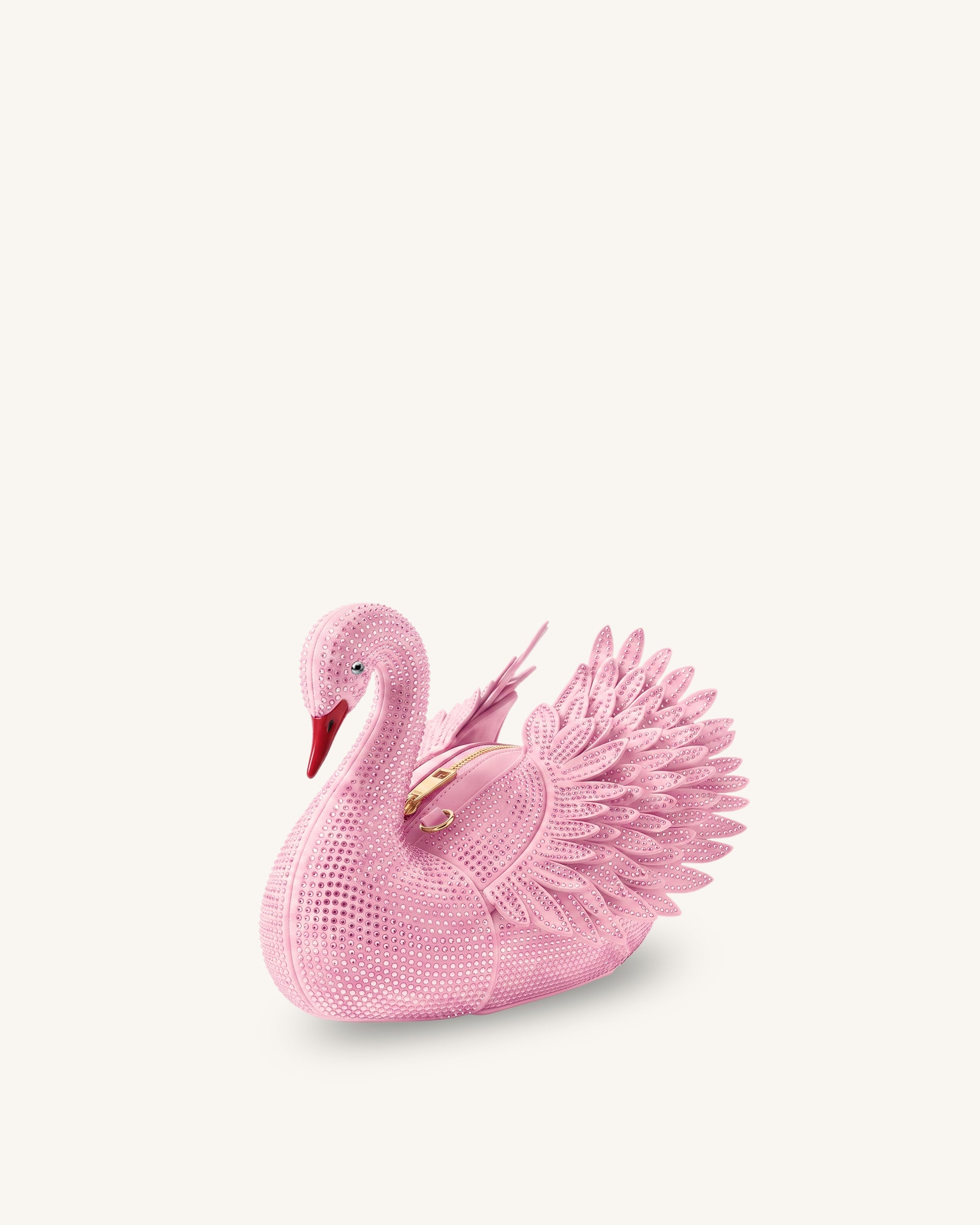 Alani Artificial Crystal Swan Shaped Crossbody Bag - Pink | JW PEI
