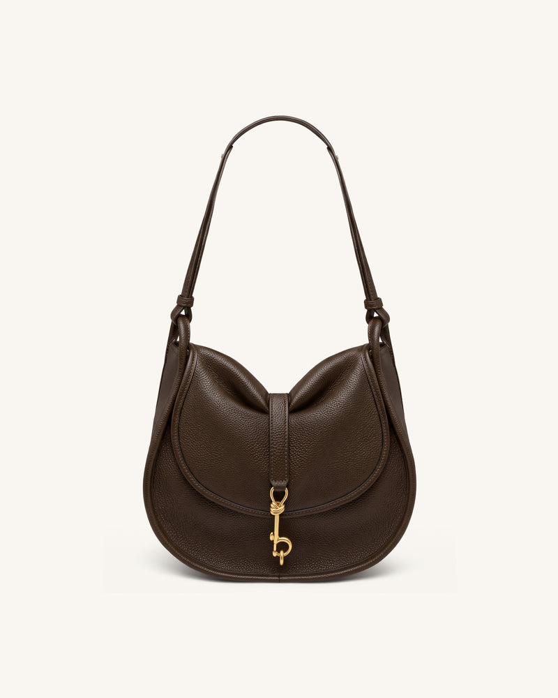 Arla Small Hobo Bag - Dark Brown