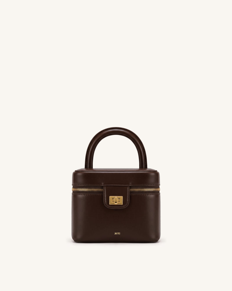 Cosima Vanity Case - Chocolate Brown