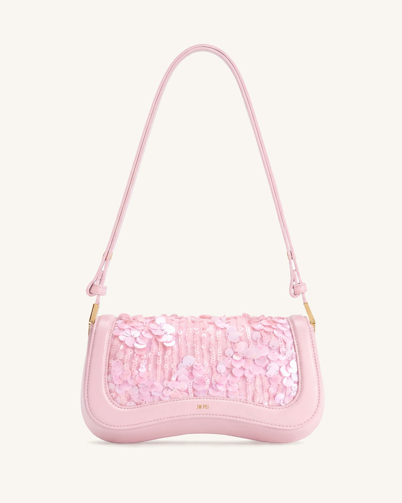 Joy Sequin Shoulder Bag - Rose Pink