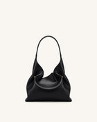 Velora Smooth Hobo Shoulder Bag - Black