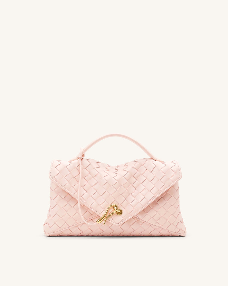 Celeste Woven Envelope Bag - Pink