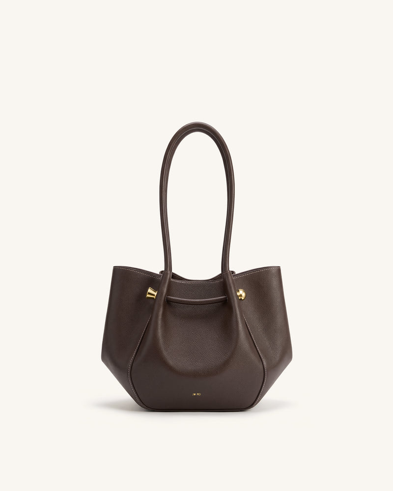 Naomi Winged Tote Bag - Dark Brown