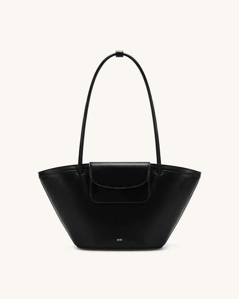 Corinne Pocket Tote Bag - Black
