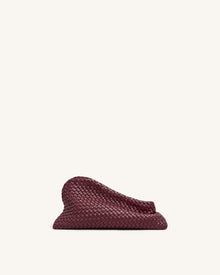 Harlee Woven Clutch - Burgundy