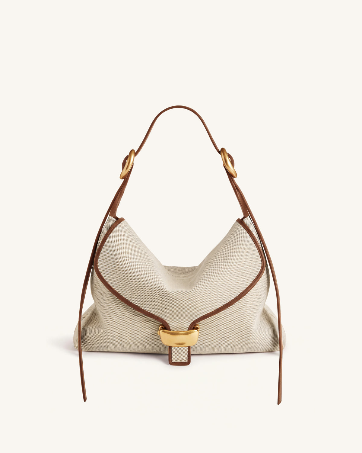 Sienna Hobo Bag - Brown Canvas