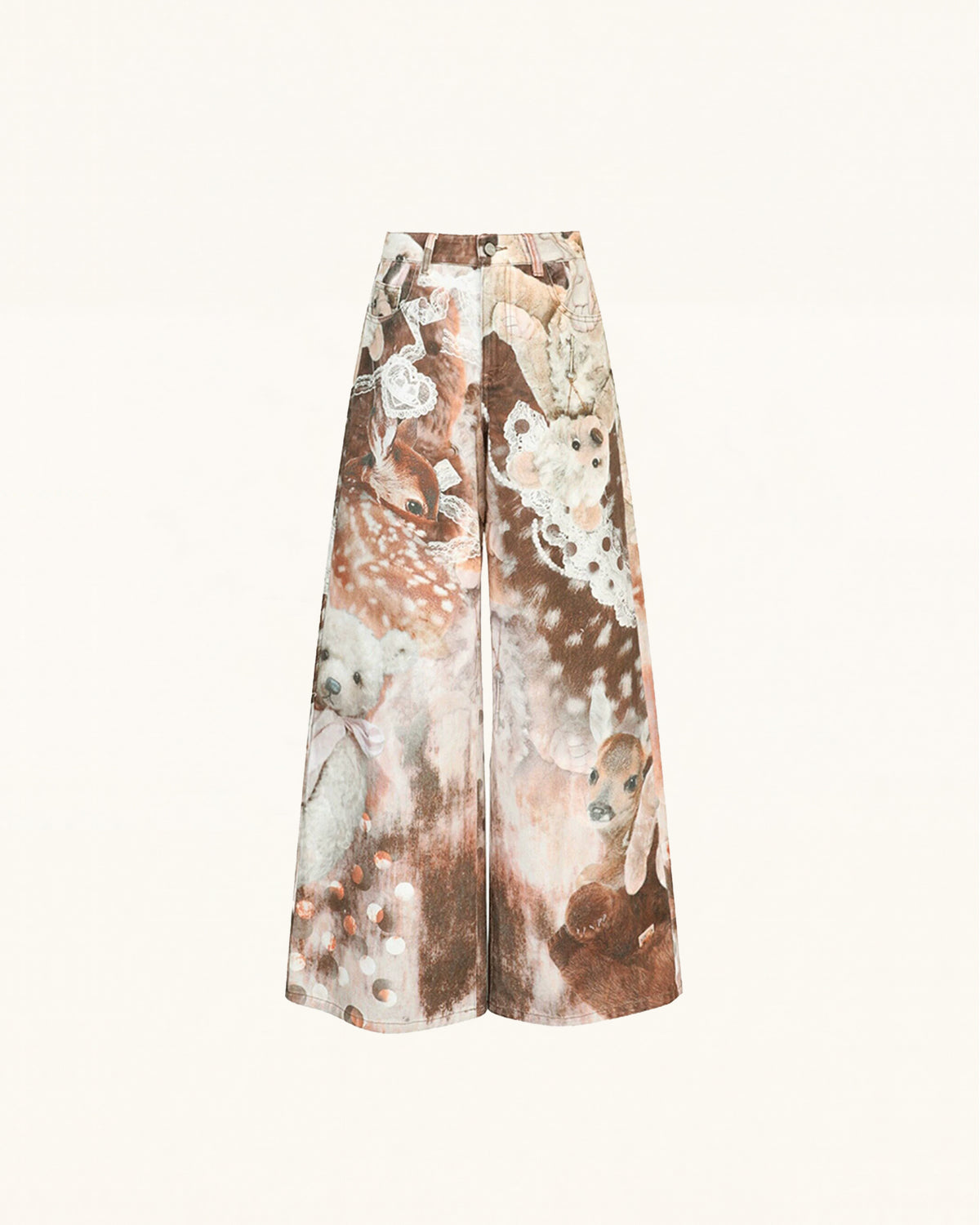 Romantic Teddy Fawn Wide Leg Jeans - Faded Mocha