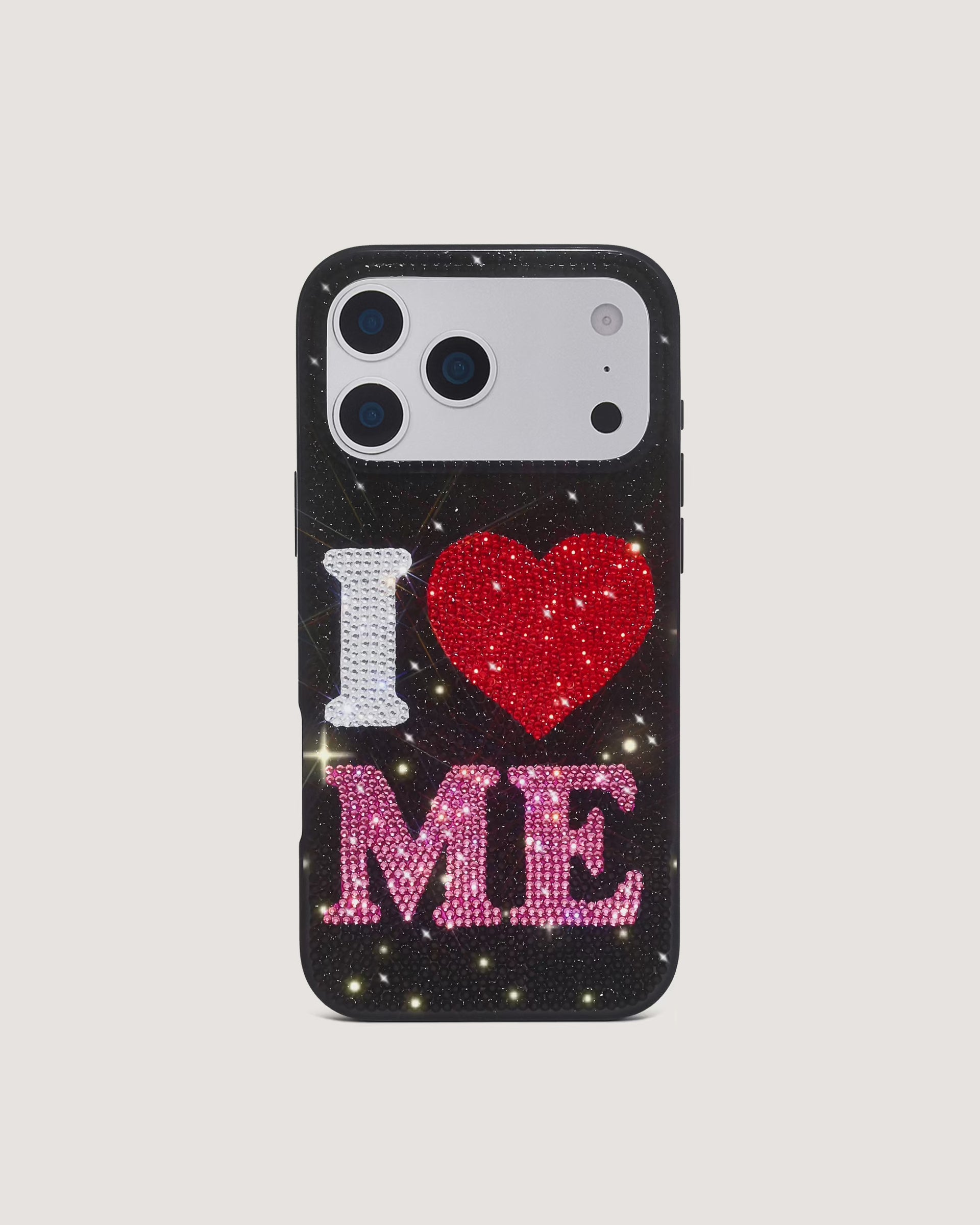 I Love Me Artificial Crystal Phone Case