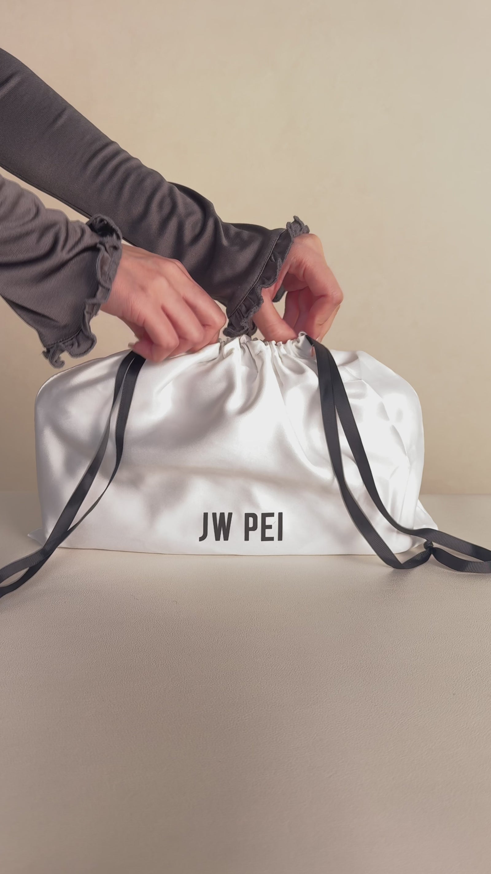 Bria Faux Suede Structured Top Handle Bag - Brown | JW PEI