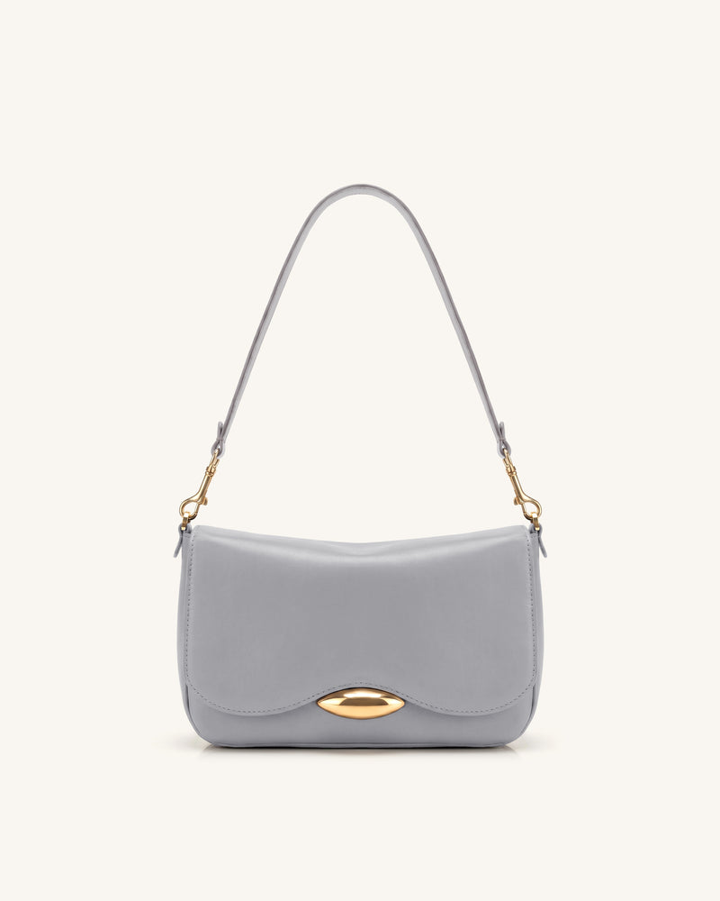 Sofia Classic Flap Shoulder Bag - Gray