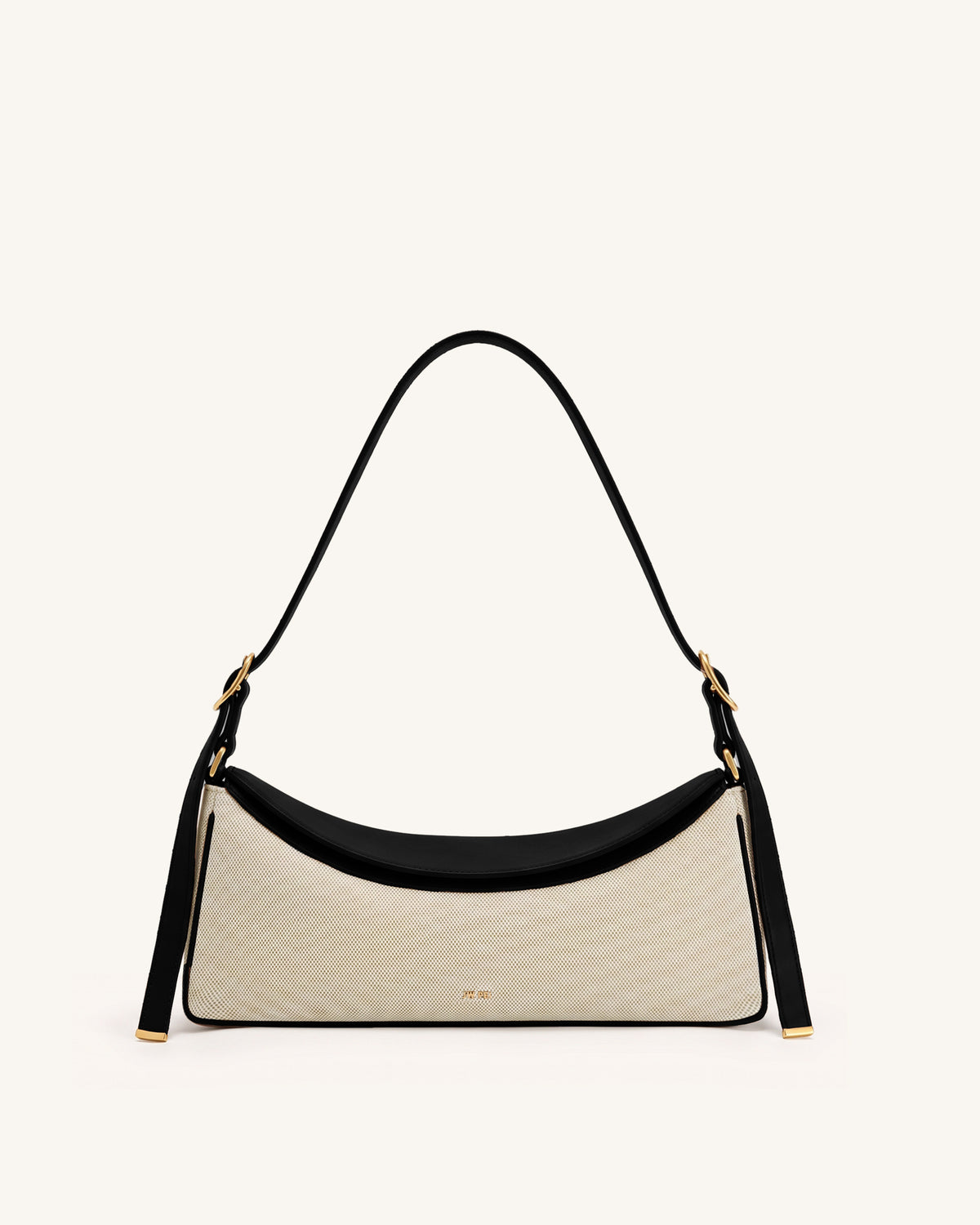Elowen East-West Shoulder Bag - Black Canvas