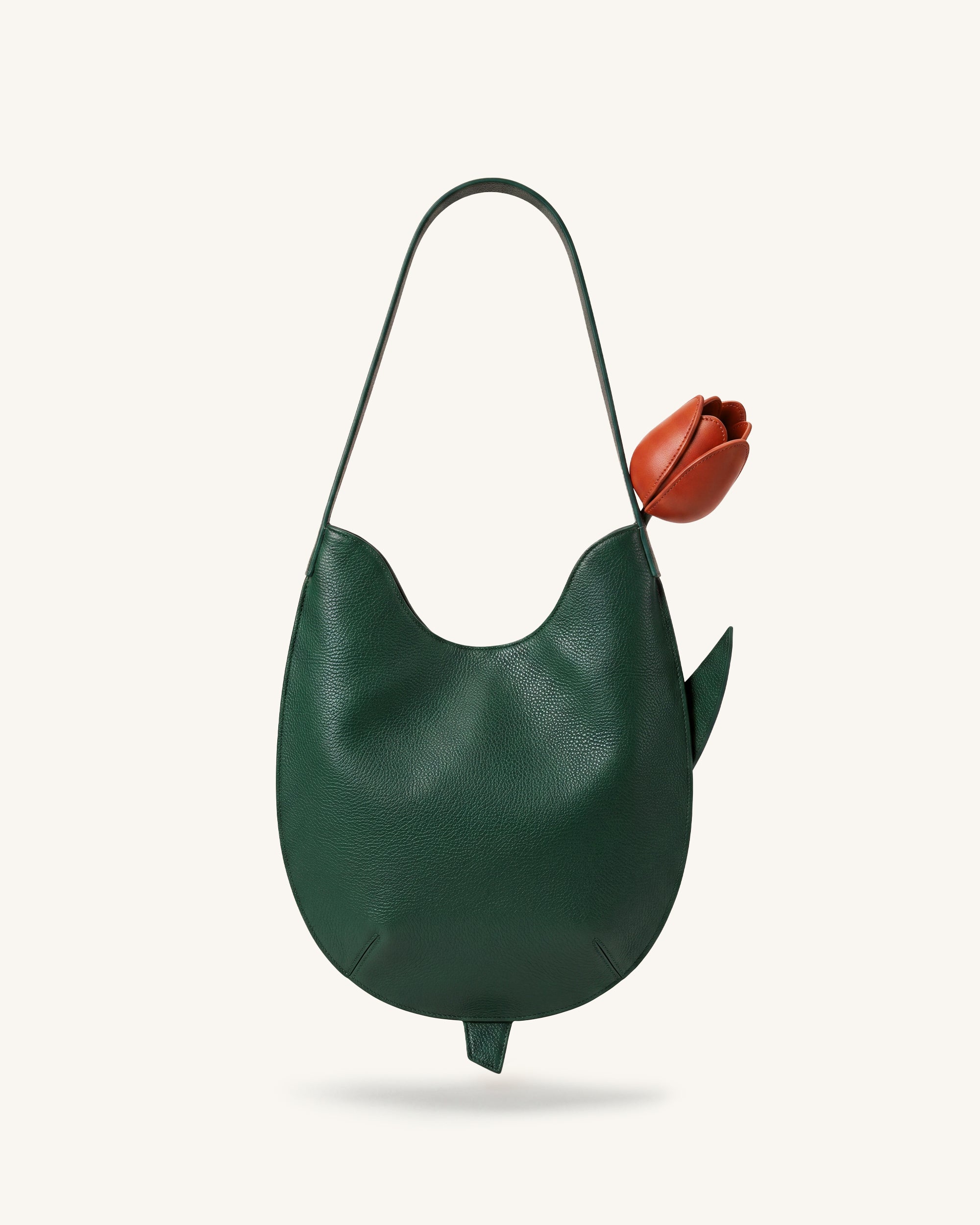 Tulip Shape Shoulder Bag - Forest Green