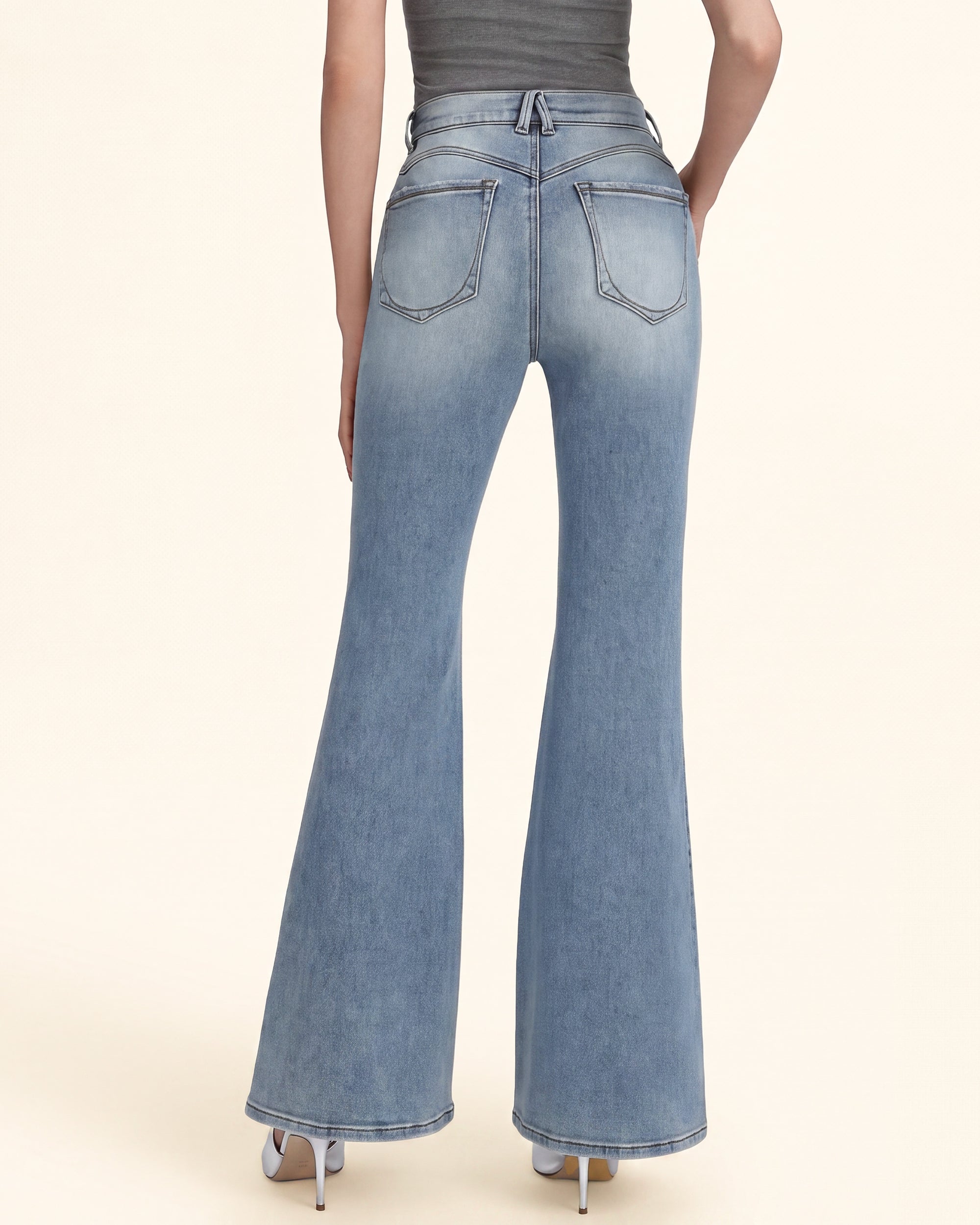 The Belladonna Pearl Cluster Flare Jeans - Summer of Love