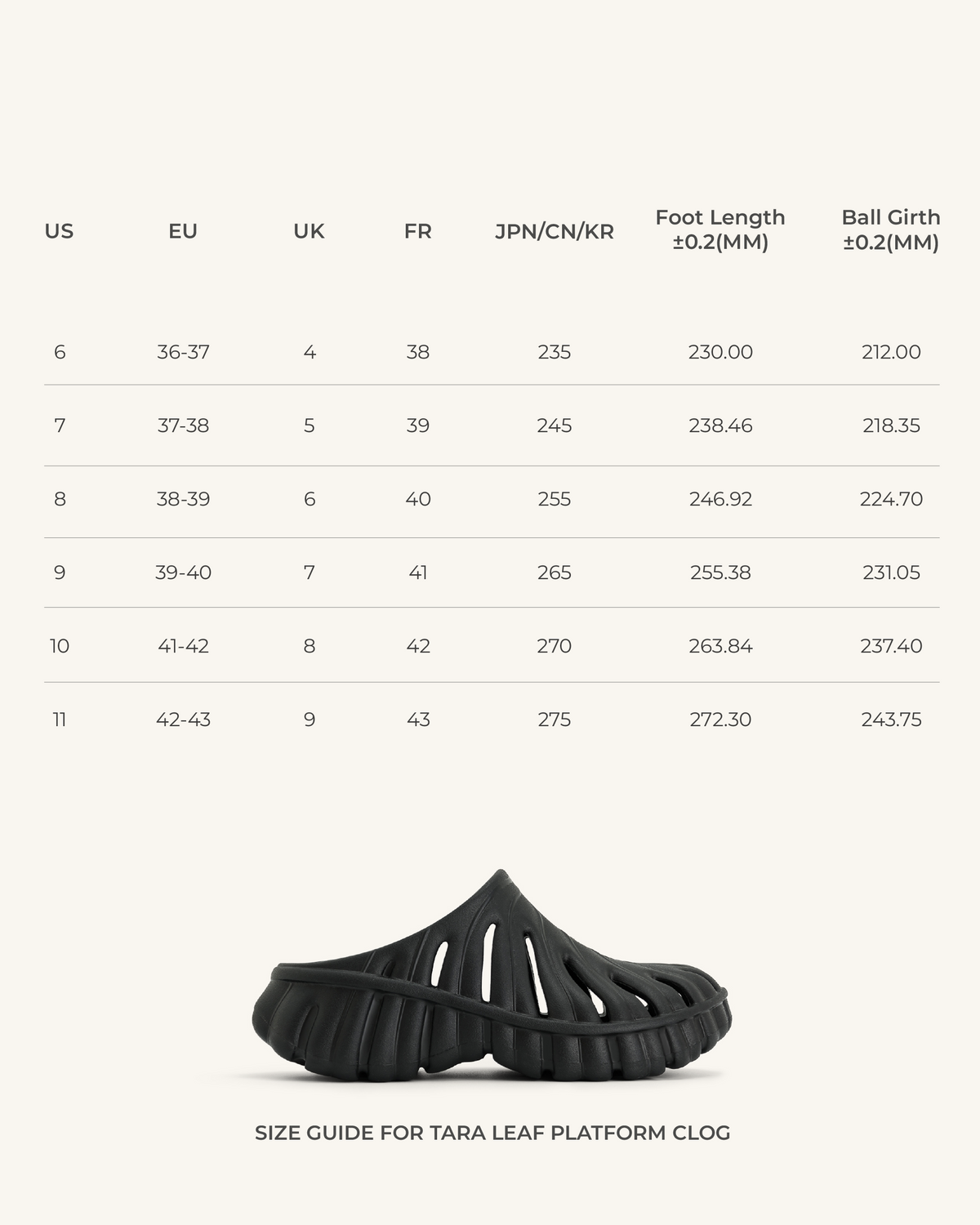 Tara Leaf Platform Clog - Black - JW PEI