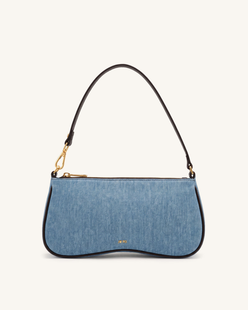 Eva Shoulder Handbag - Light Blue Denim