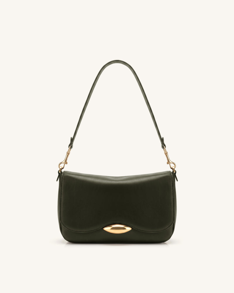 Sofia Classic Flap Shoulder Bag - Green