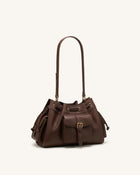 Harper Drawstring Shoulder Bag - Brown