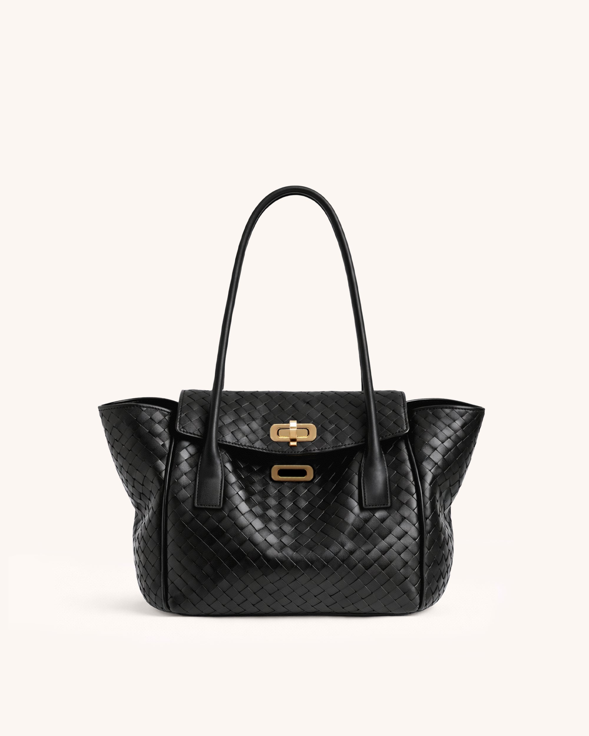 Woven Tote Bag - Black