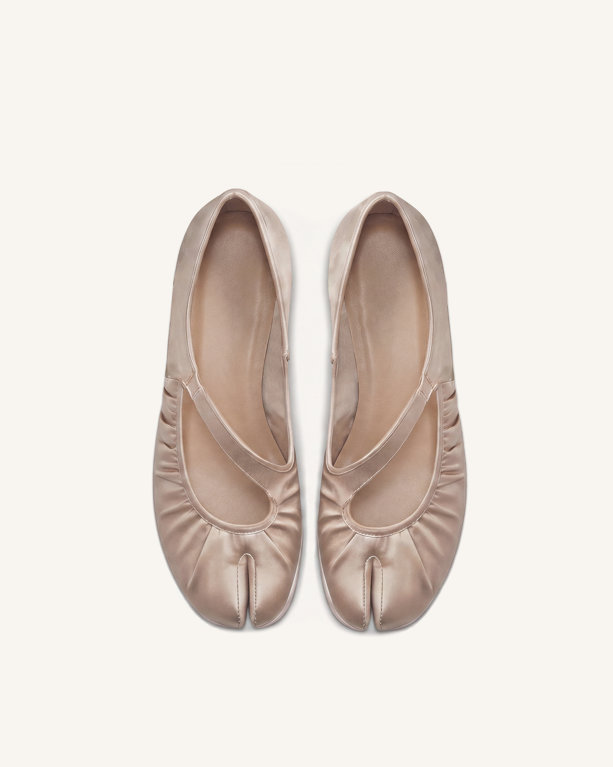 Ella Gathered Mary Janes – Neutral | JW PEI