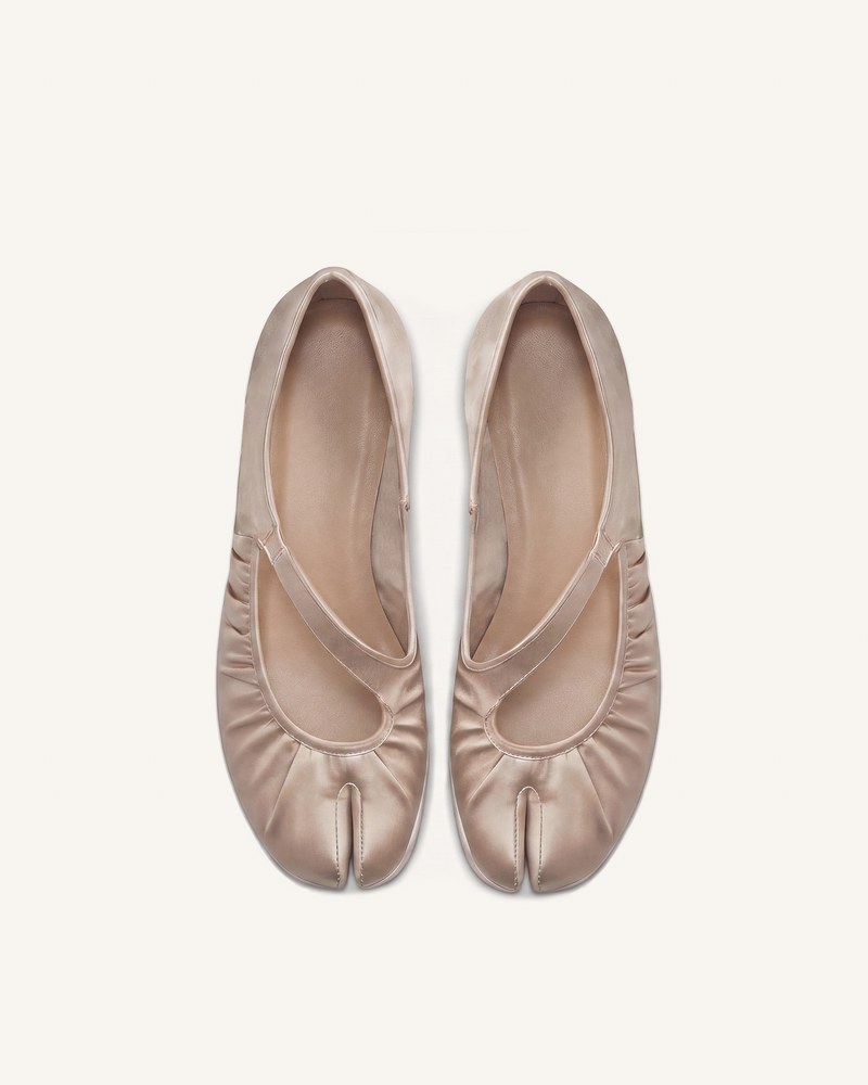 Ella Gathered Mary Janes – Neutral