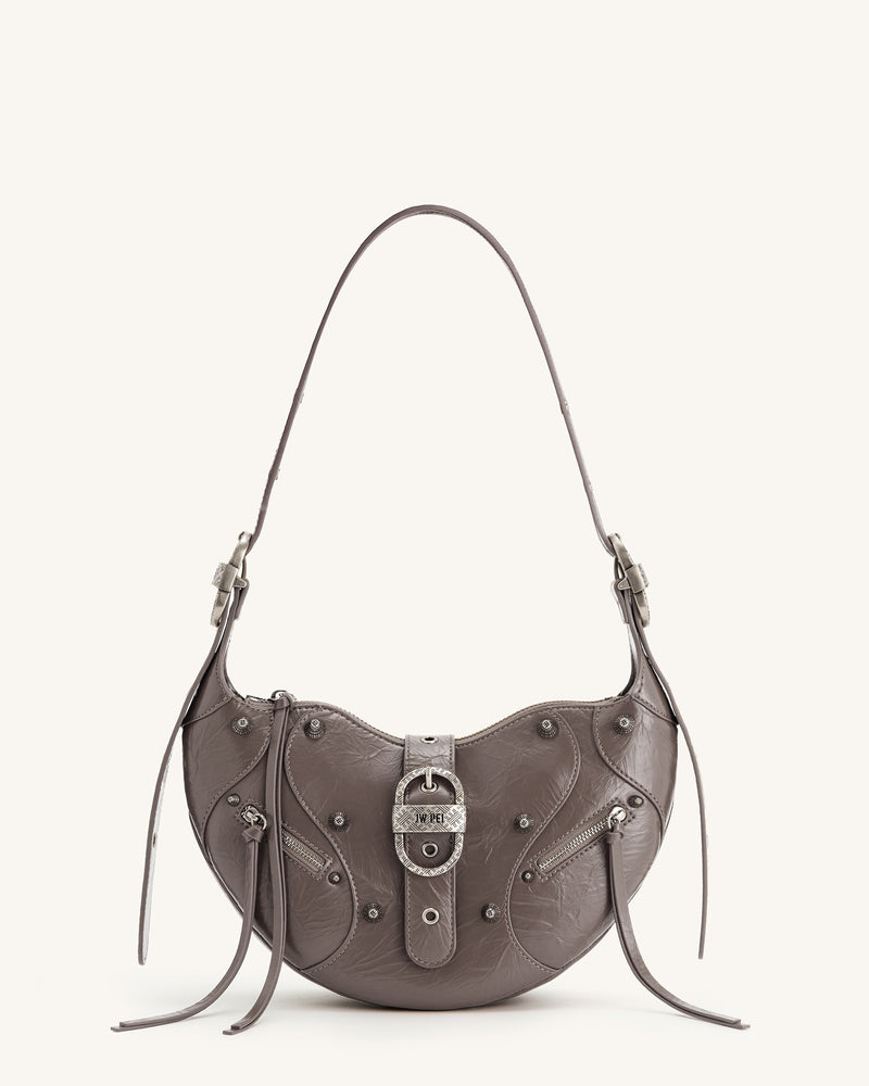 Tessa Studded Shoulder Bag - Taupe