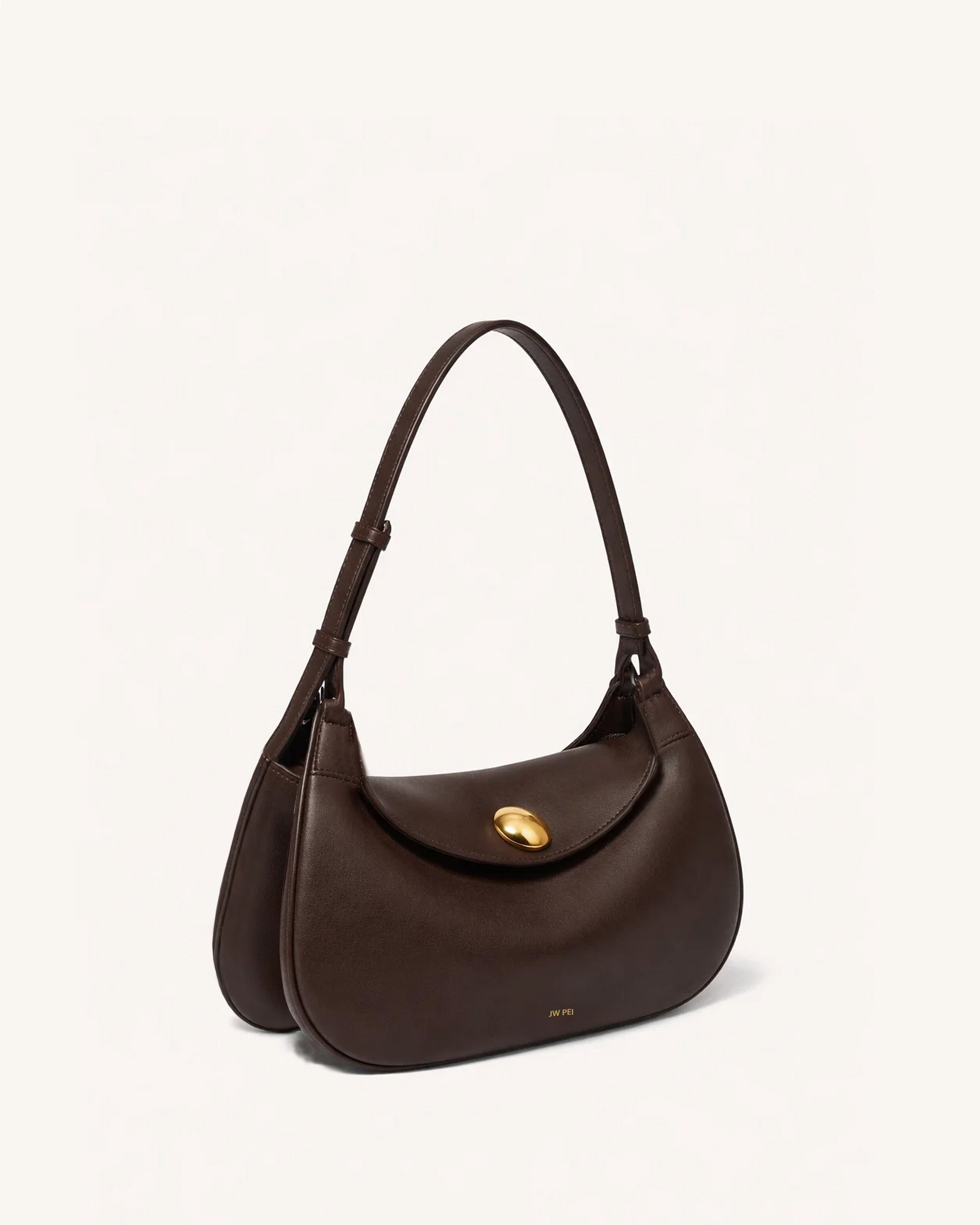 Eloise Crescent Shoulder Bag - Brown
