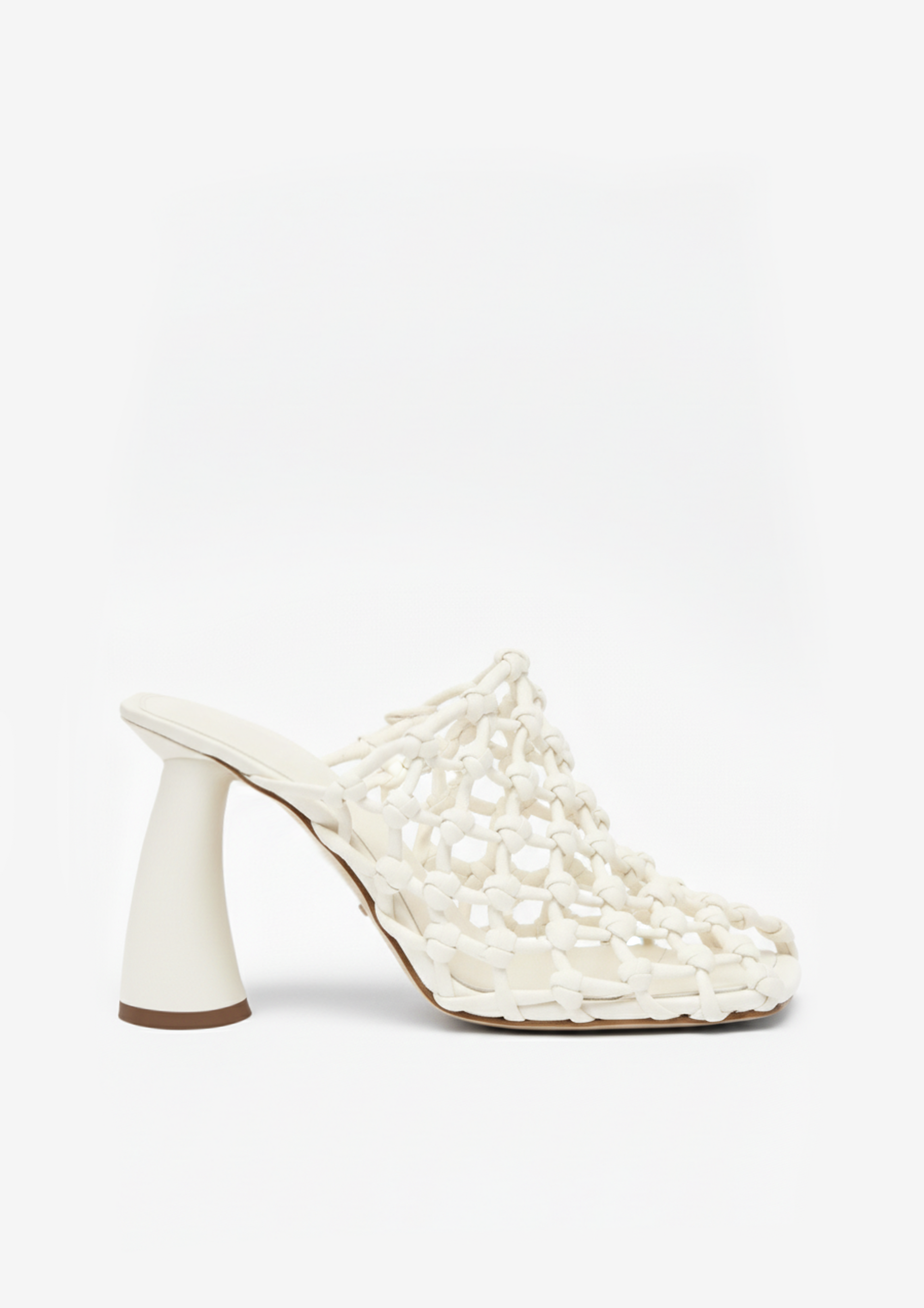 Aria Woven Mules – White