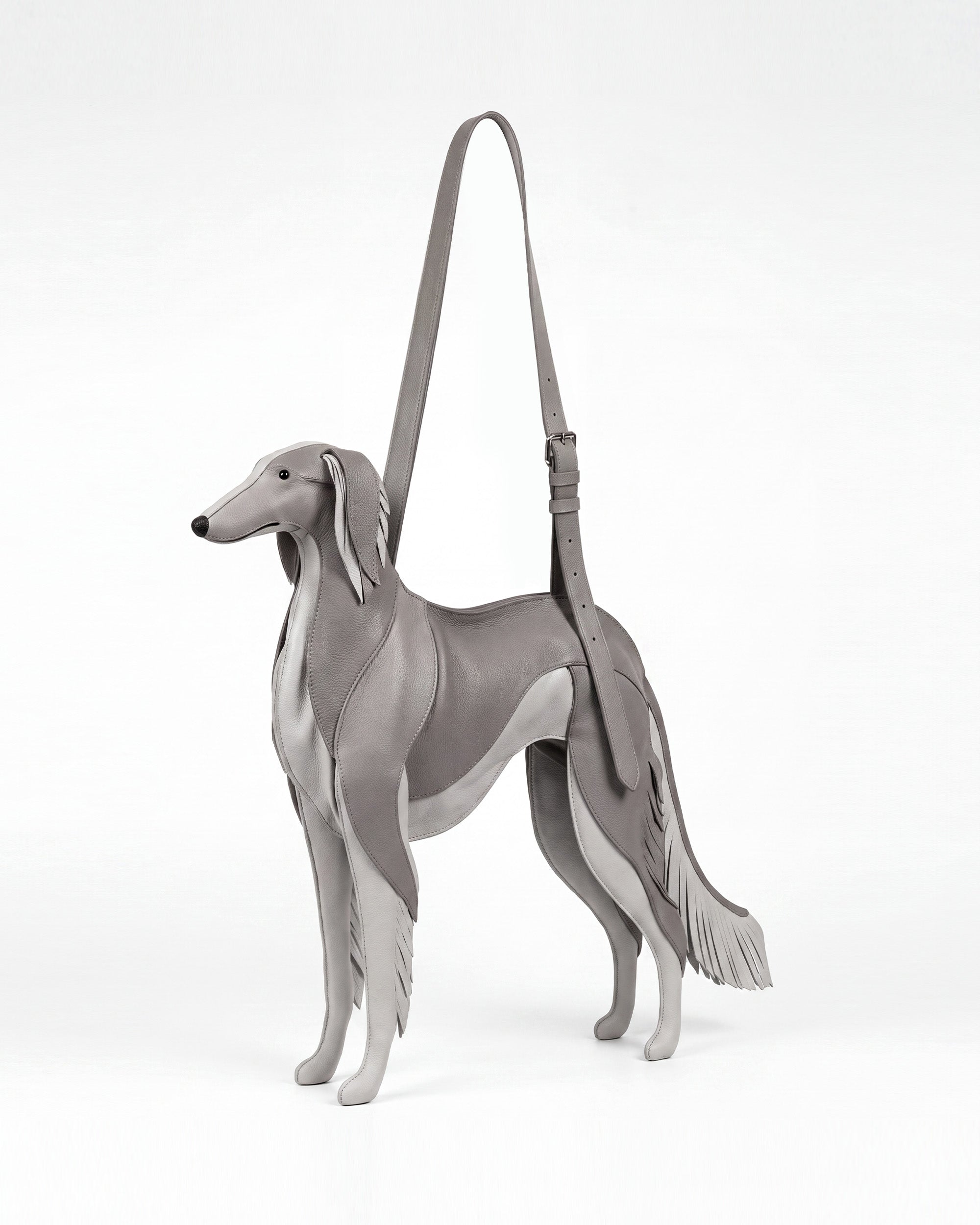 Sighthound Shaped Shoulder Bag - Slate Gray