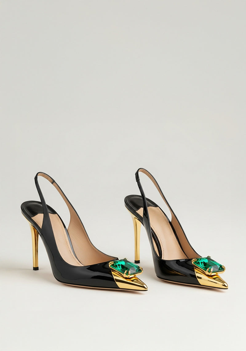 Sienna Embellished Pumps – Black