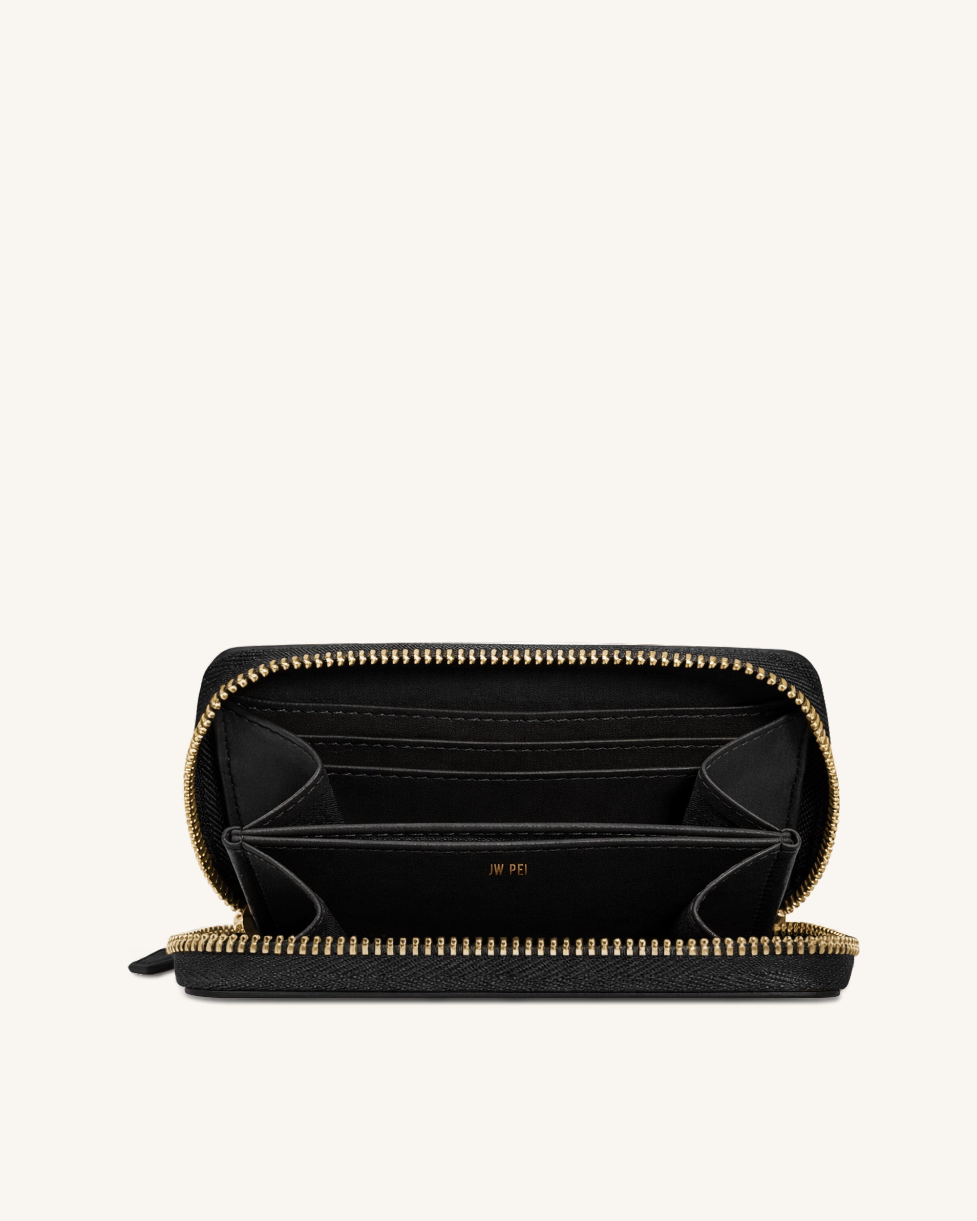 [オリジナル] J1 Zip wallet 長財布　ブラック Maeve Dachshund Metal Emblem Zip Wallet - Black | JW PEI