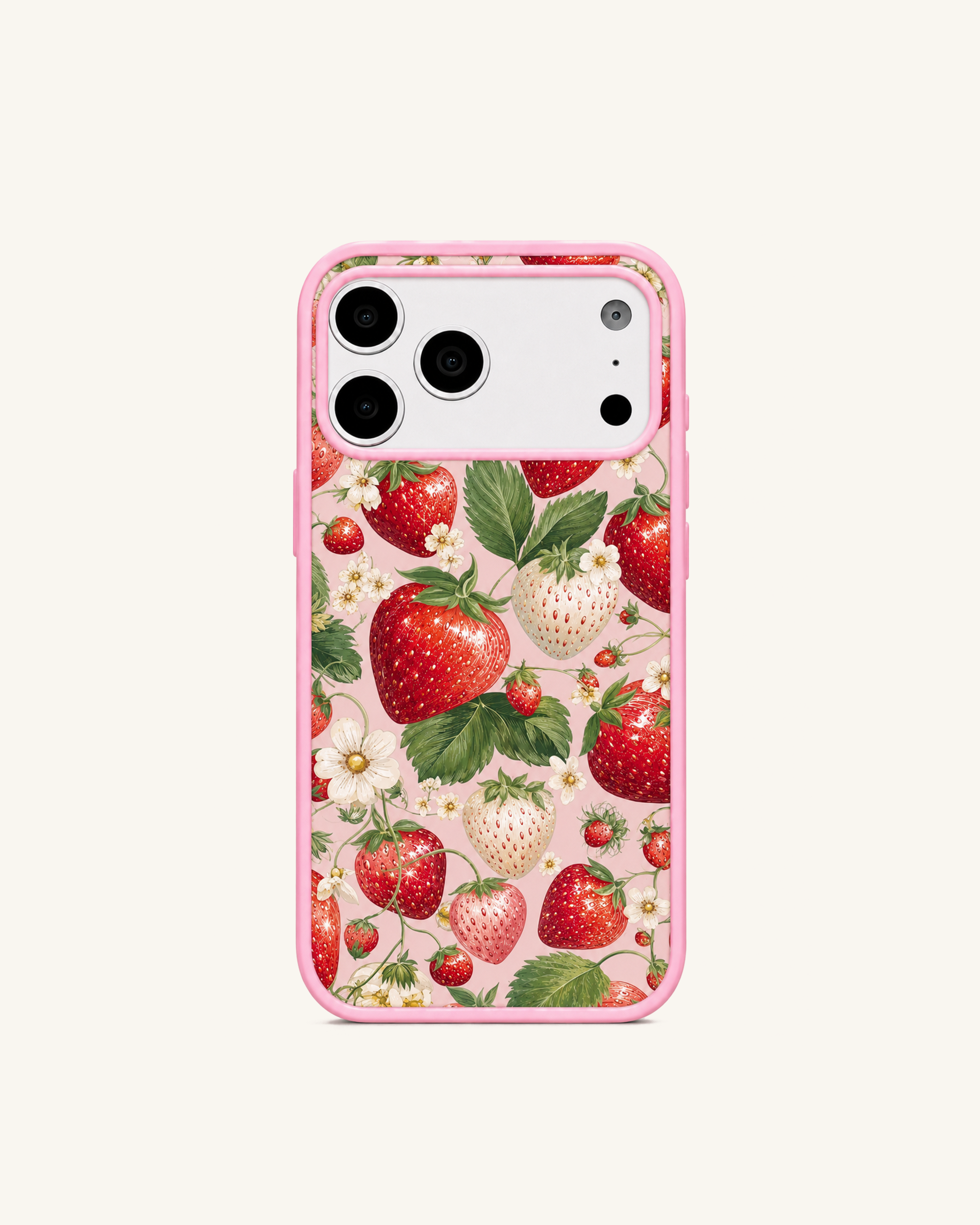 Fruity Blossom Strawberry Phone Case – Pink