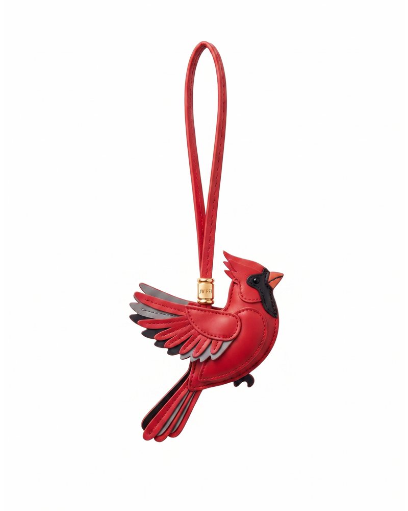Cardinal Bird Bag Charm - Red
