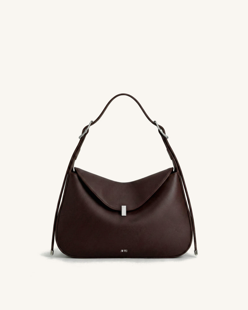 Ava Crescent Shoulder Bag - Brown