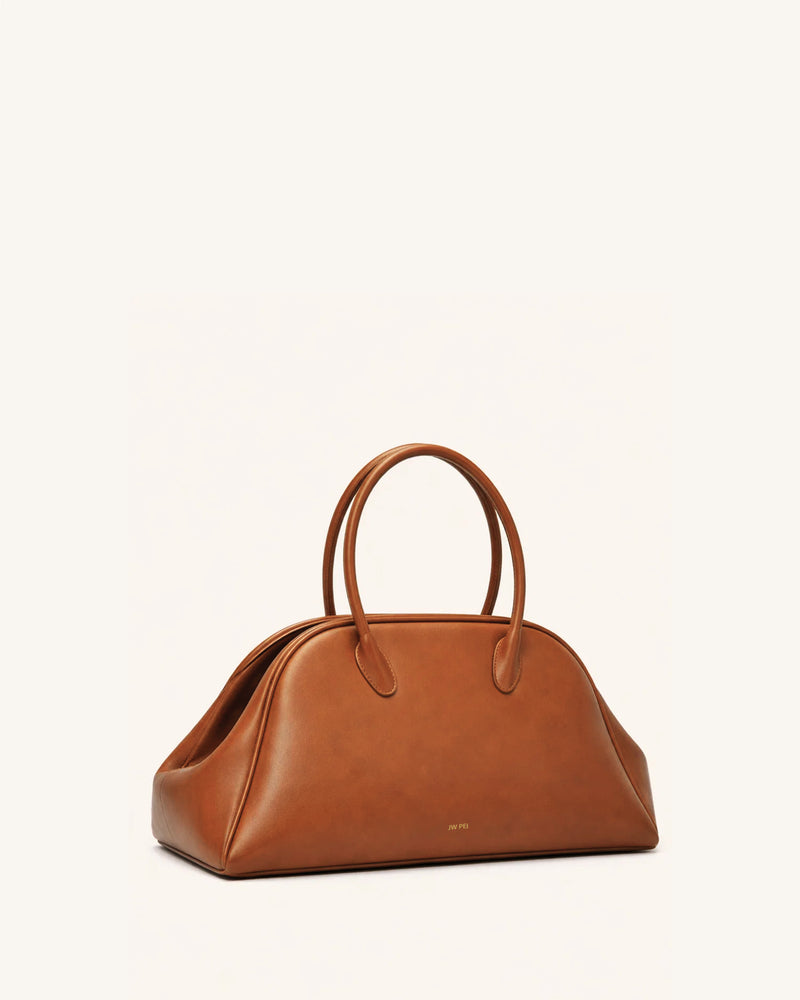 Dome Top Handle Bag - Brown