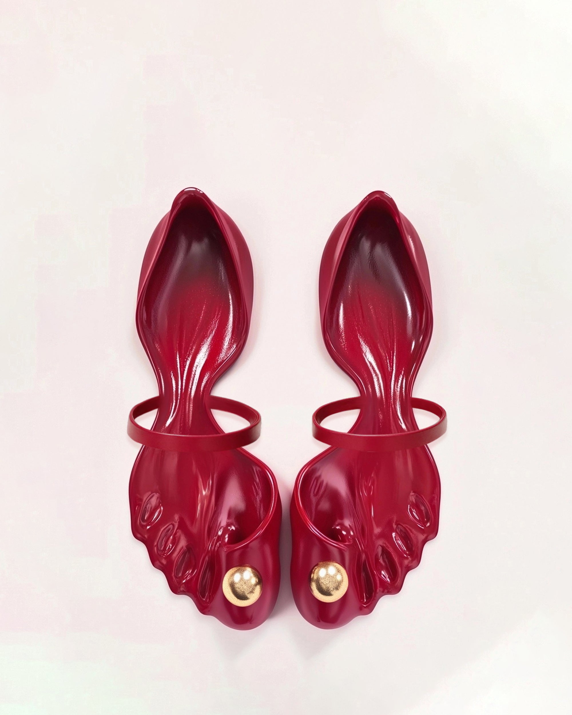Nova Sculpted Sandals – Red